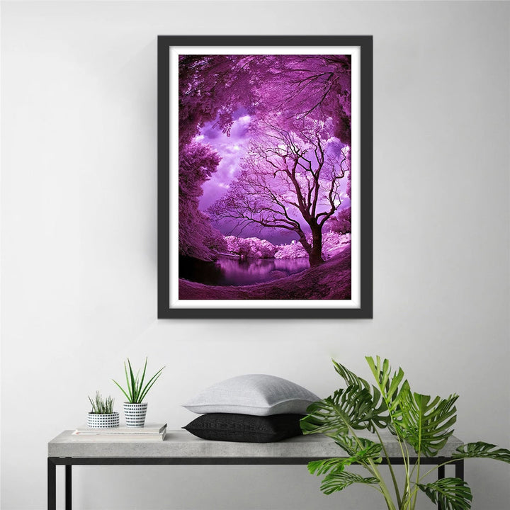 Paarse Wereld Diamond Painting