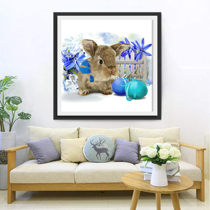 Paashaas en Kleurrijke Eieren Diamond Painting