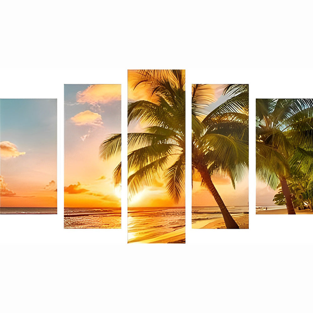 Palmbomen aan Zee 5 Platen Diamond Painting