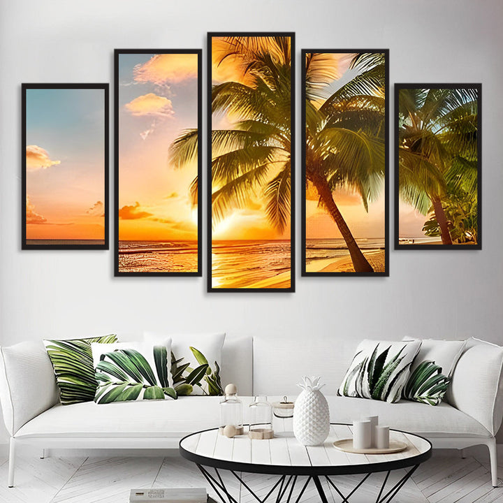 Palmbomen aan Zee 5 Platen Diamond Painting