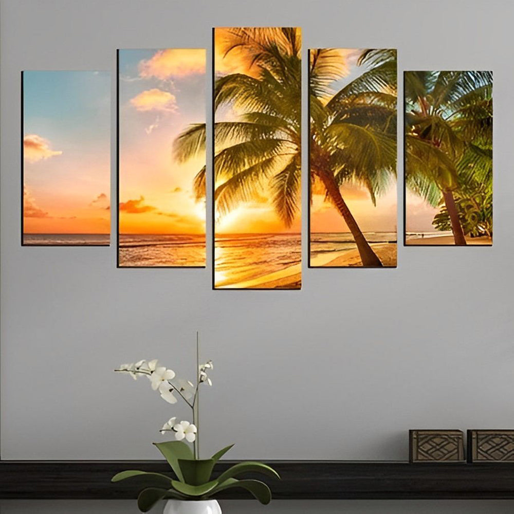 Palmbomen aan Zee 5 Platen Diamond Painting