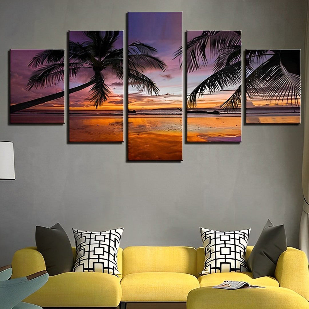 Palmbomen bij Zonsondergang 5 Platen Diamond Painting