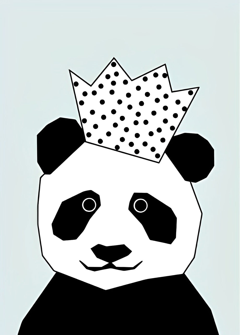 Panda met Kroon Diamond Painting