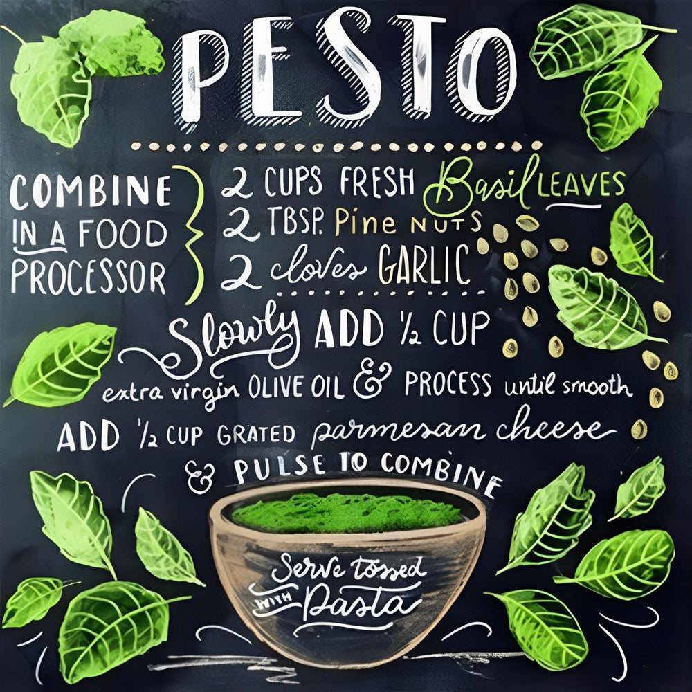 Pesto-recept Diamond Painting