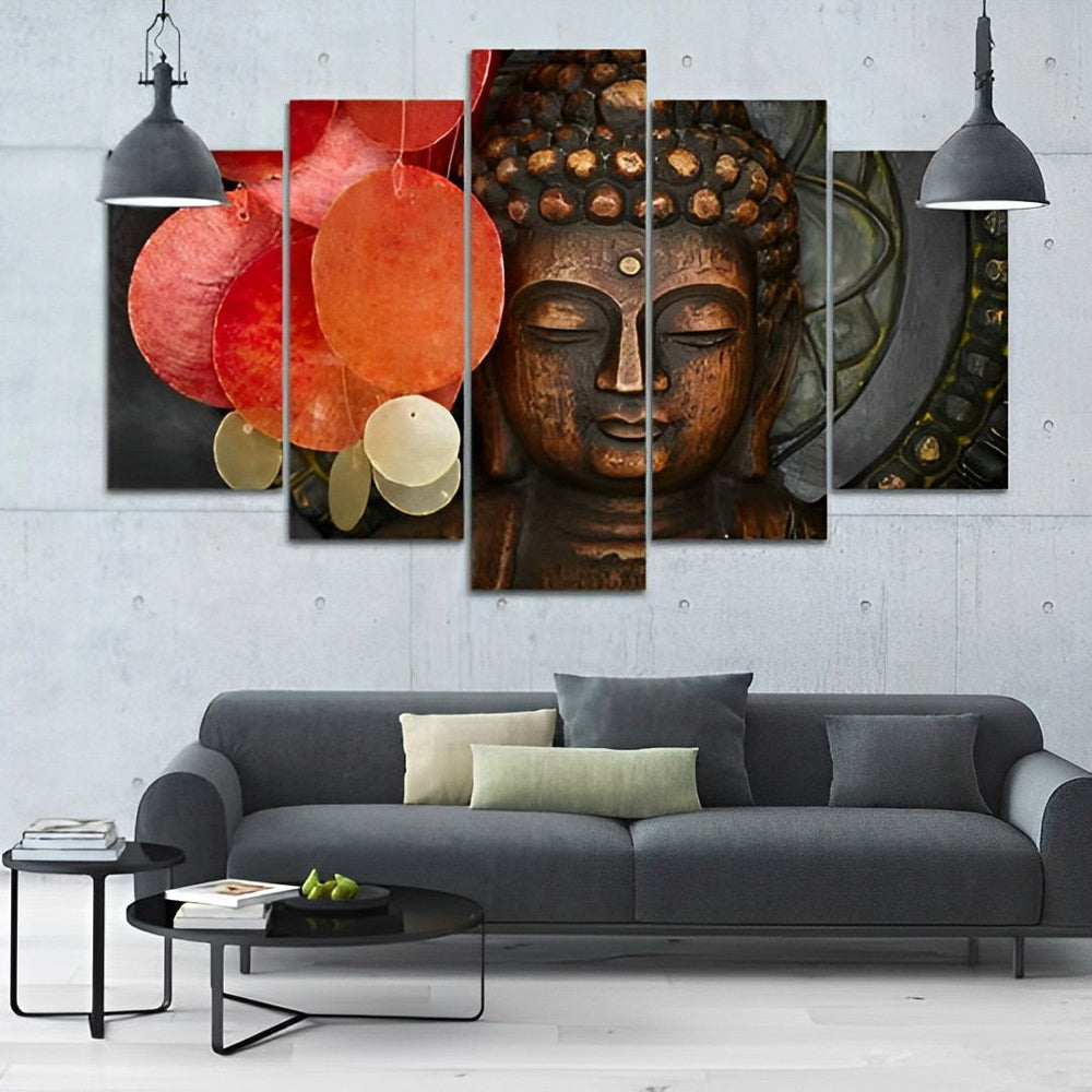 Plechtige Boeddha-aanblik 5 Platen Diamond Painting