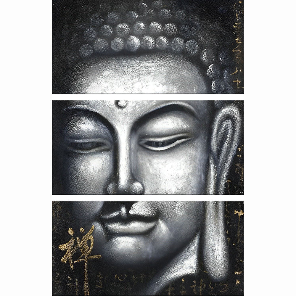 Plechtige Boeddha-afbeelding 3 Platen Diamond Painting