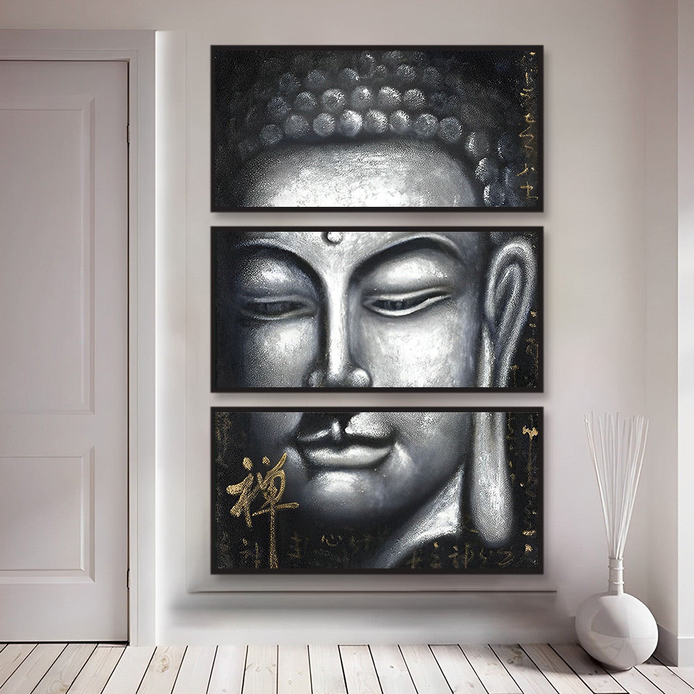 Plechtige Boeddha-afbeelding 3 Platen Diamond Painting