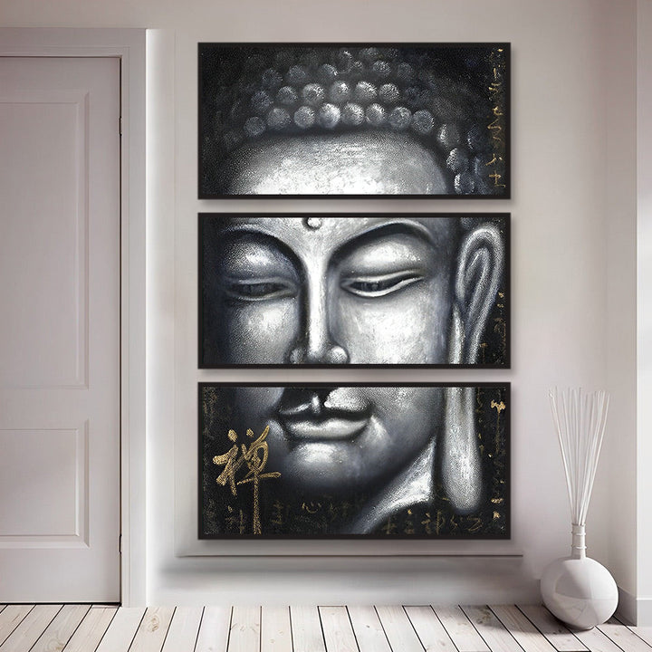 Plechtige Boeddha-afbeelding 3 Platen Diamond Painting