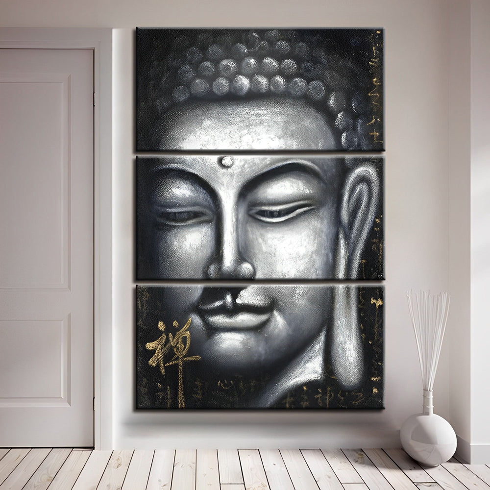 Plechtige Boeddha-afbeelding 3 Platen Diamond Painting