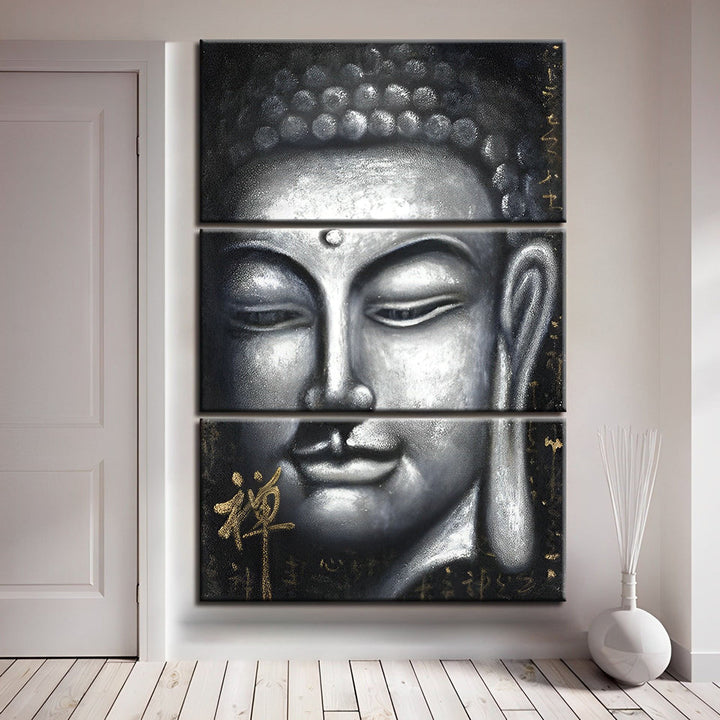 Plechtige Boeddha-afbeelding 3 Platen Diamond Painting