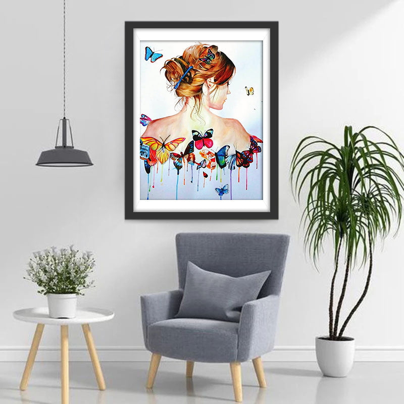 Poëtisch Zwevend Rugaanzicht Diamond Painting