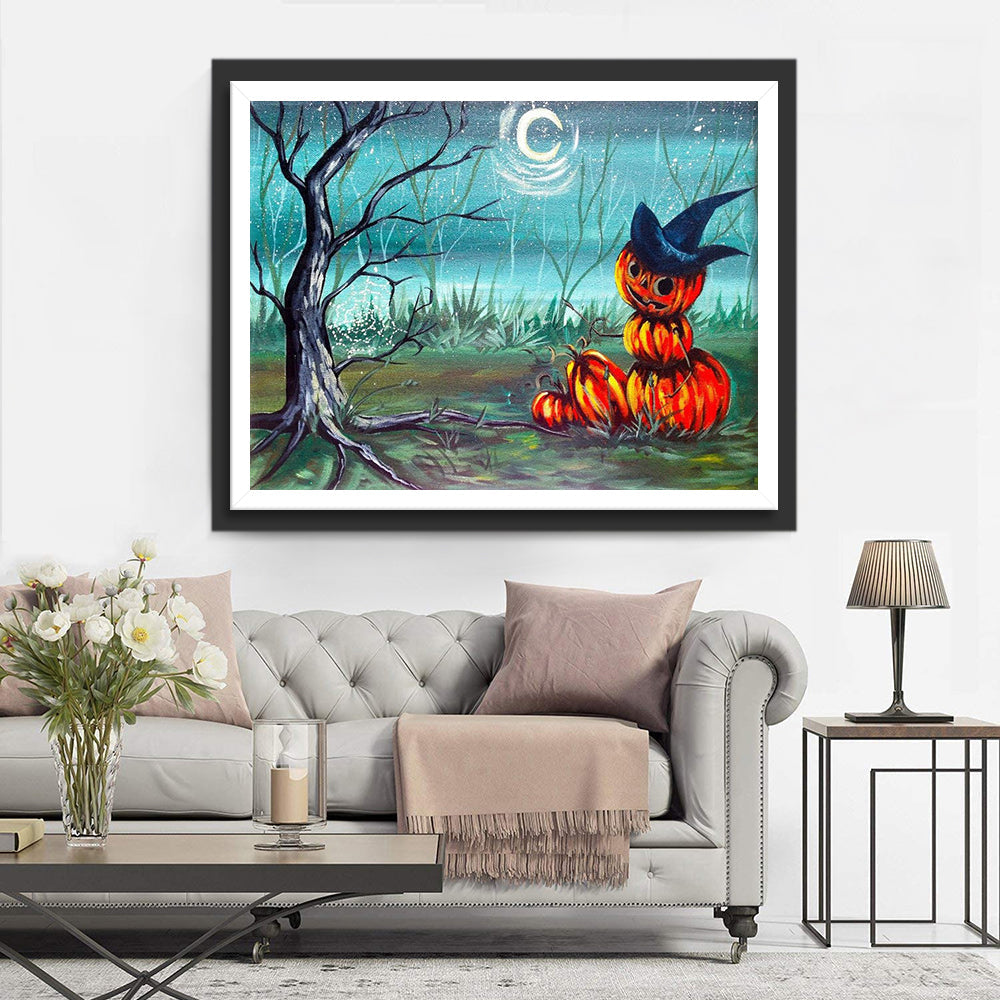 Pompoenen en Magische Boom Diamond Painting