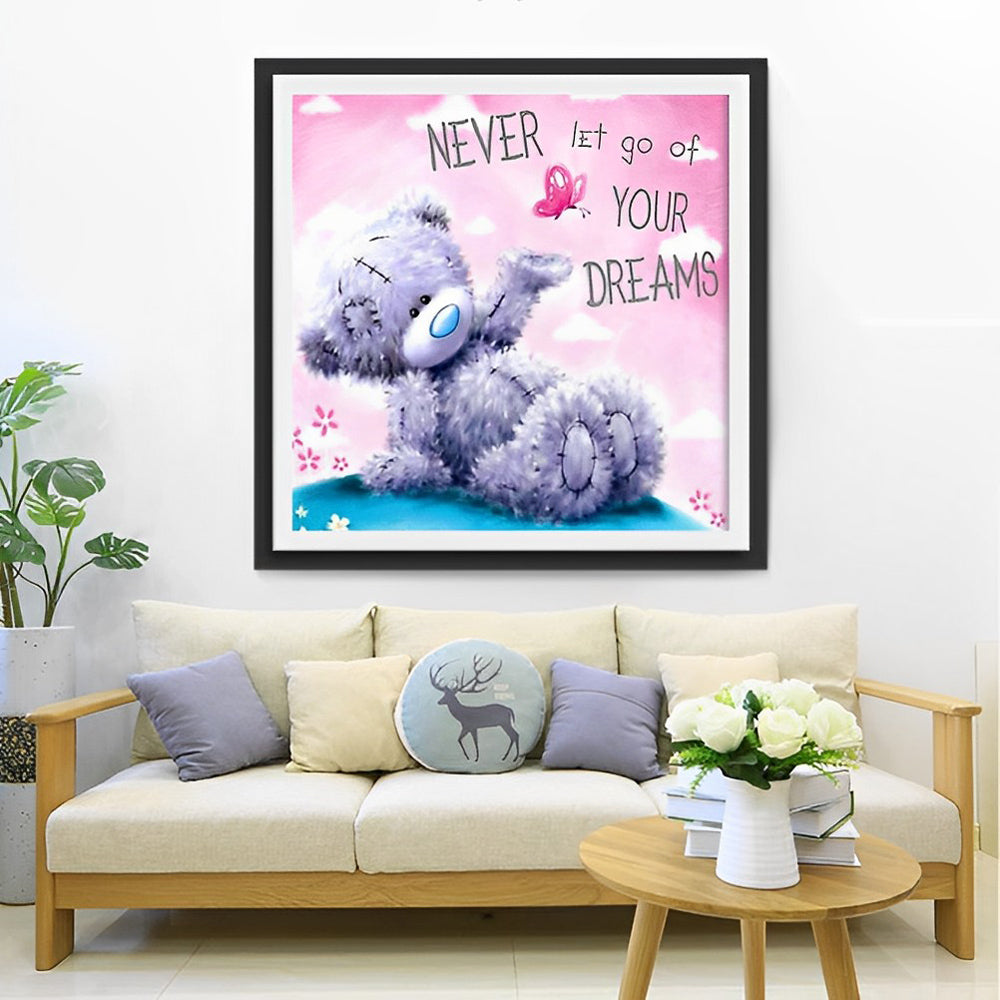 Poppenbeer met een Gebroken Hart  Diamond Painting