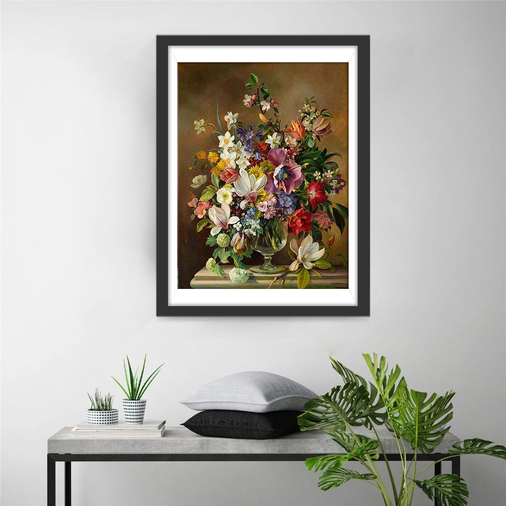 Prachtige Bloemen in Vaas Diamond Painting