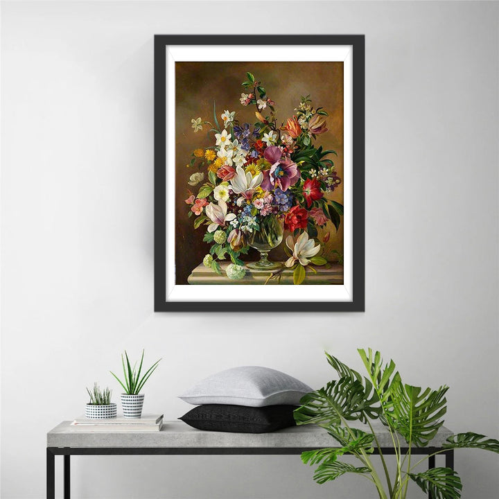 Prachtige Bloemen in Vaas Diamond Painting