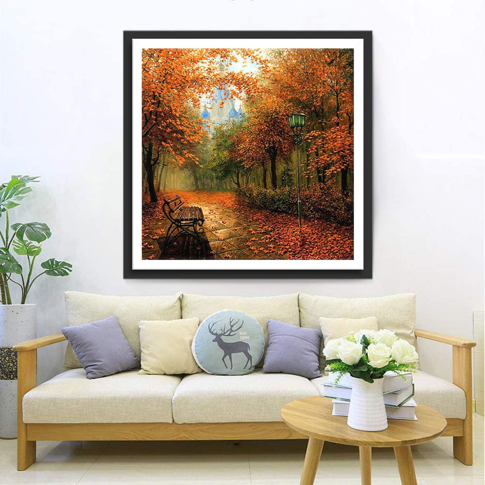 Prachtige Herfstoase van Rust Diamond Painting