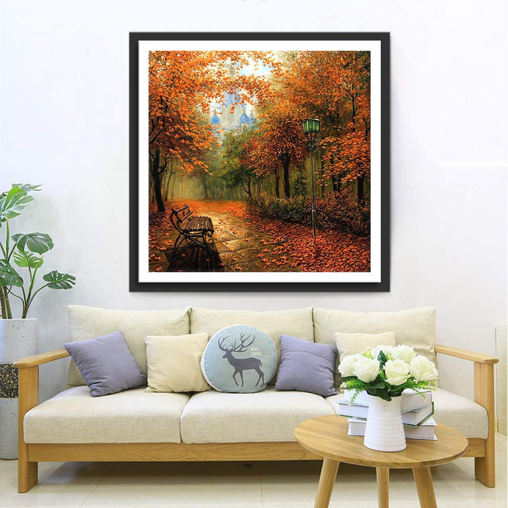 Prachtige Herfstoase van Rust Diamond Painting