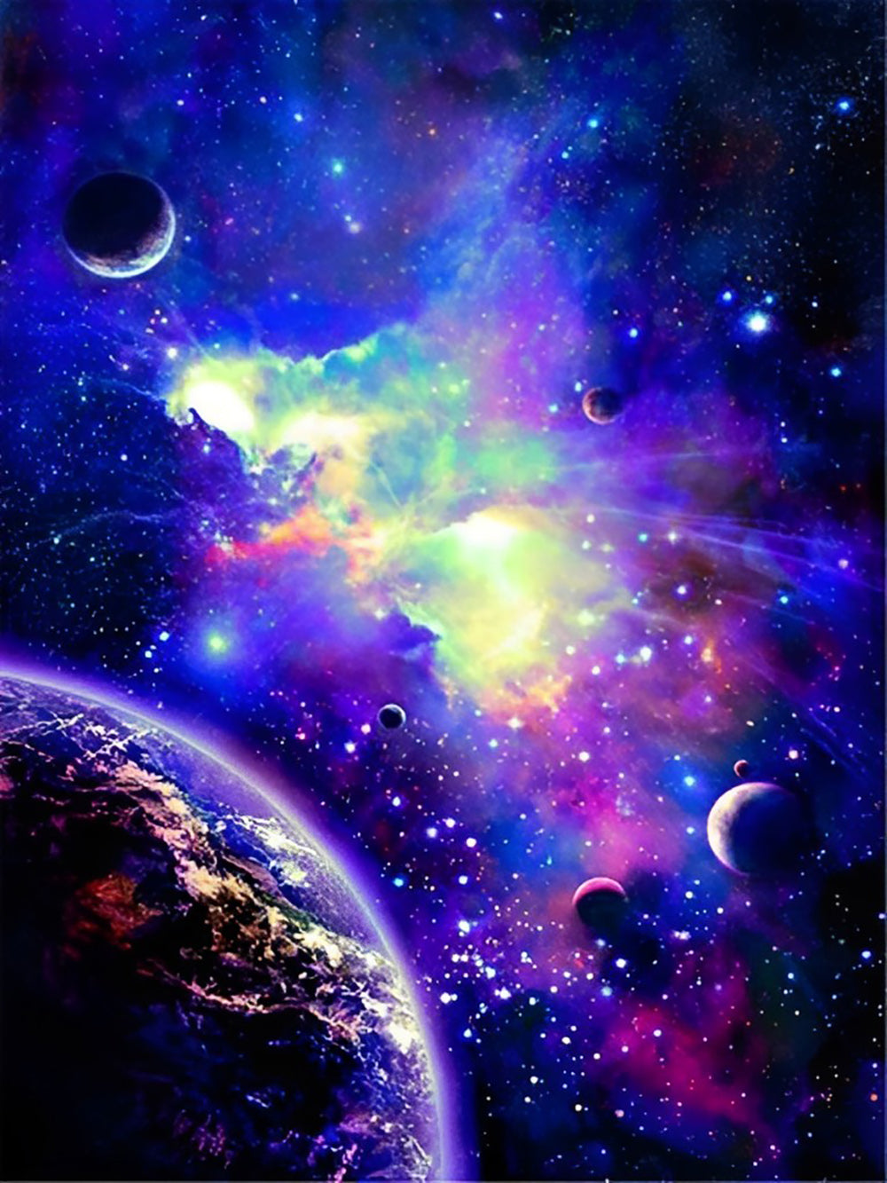 Prachtige Kleuren van de Ruimte Diamond Painting