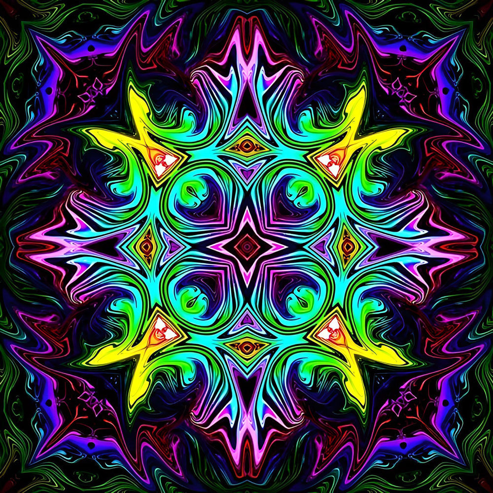 Psychedelisch Kleurenwerveling Diamond Painting
