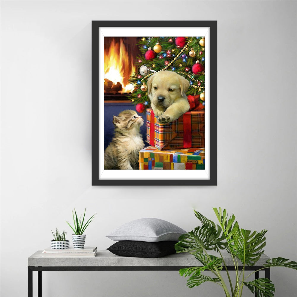 Puppy en Katje bij de Geschenken Diamond Painting