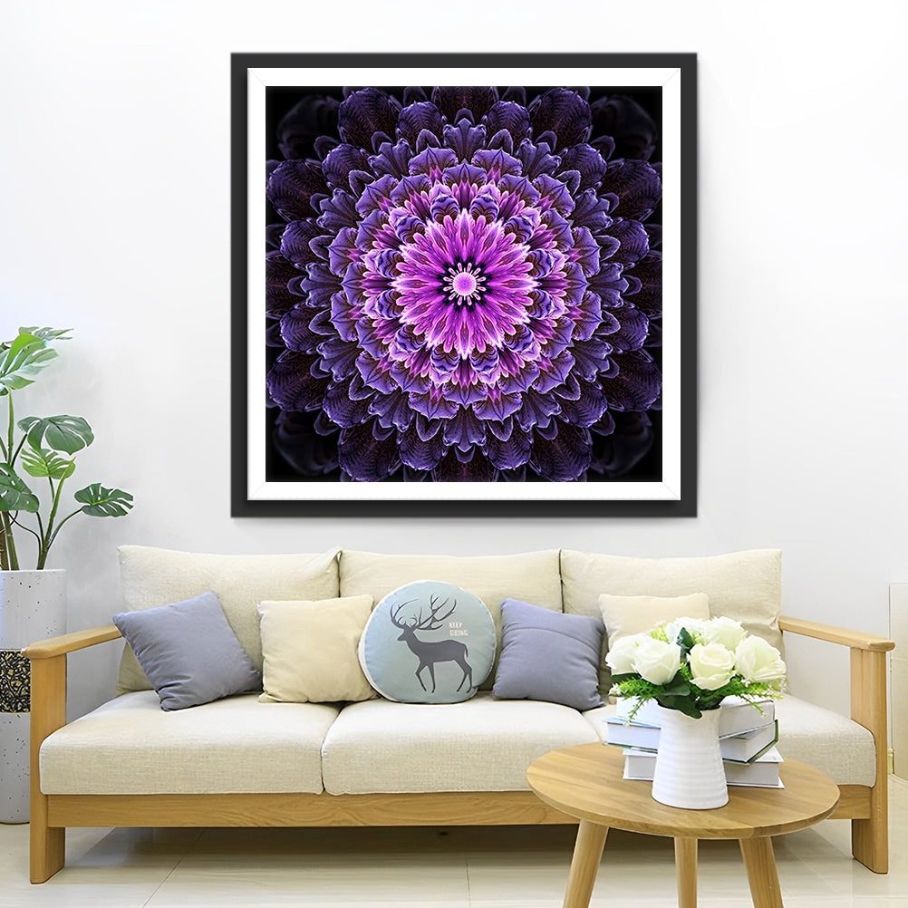 Radiaal Geometrisch Bloempatroon Diamond Painting