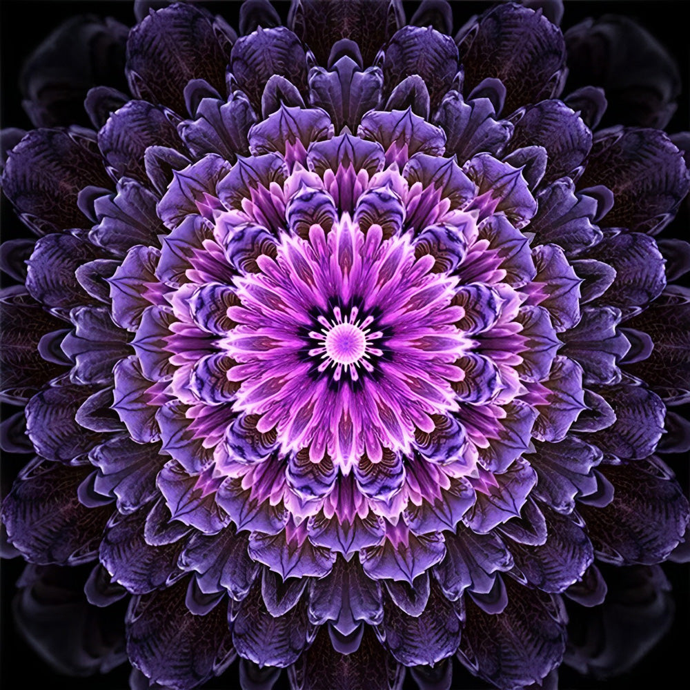 Radiaal Geometrisch Bloempatroon Diamond Painting