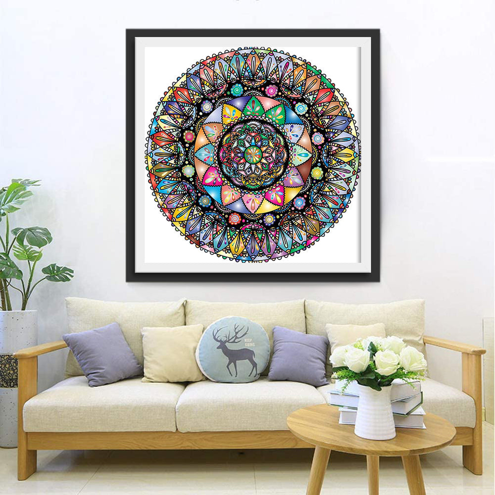 Radiale Kleurenexplosie Diamond Painting