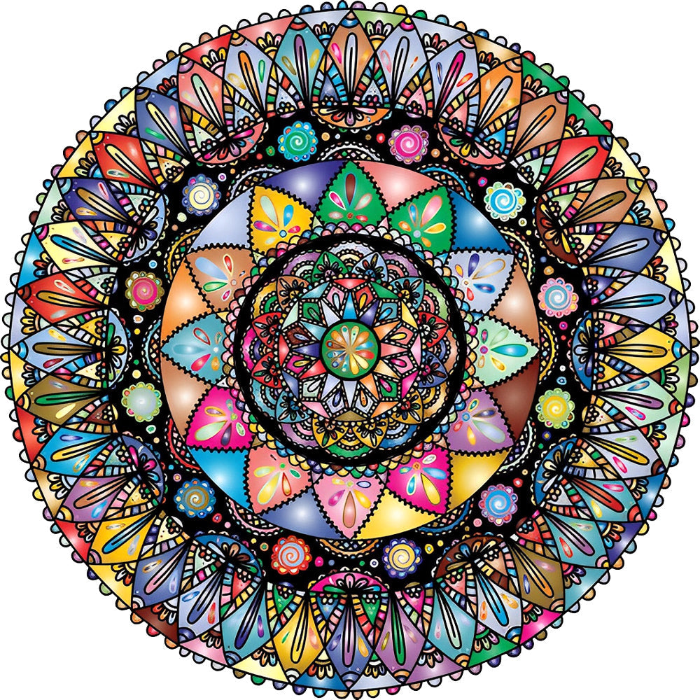 Radiale Kleurenexplosie Diamond Painting