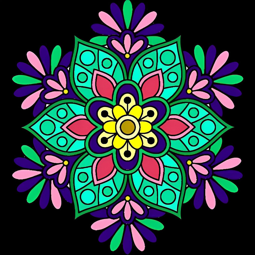 Radiale Magie van Diverse Kleuren Diamond Painting