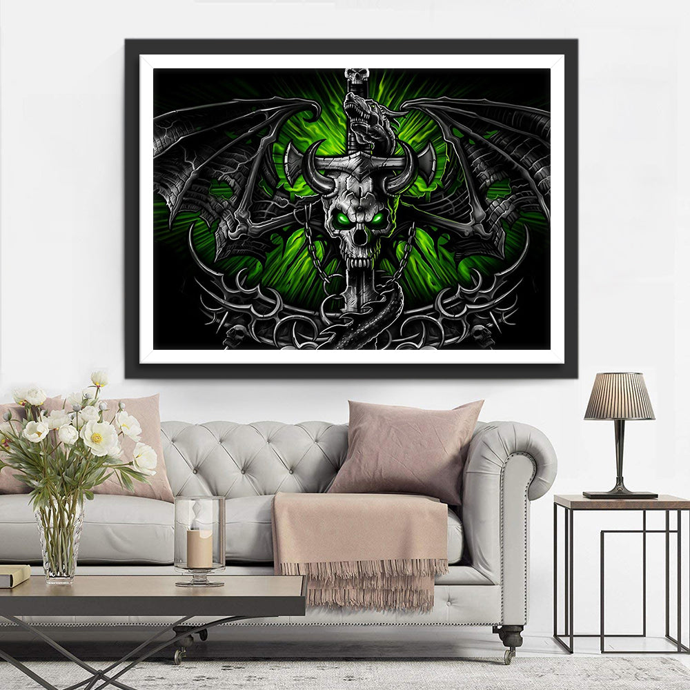 Radiale Magie van Wapens en Groene Gloed Diamond Painting