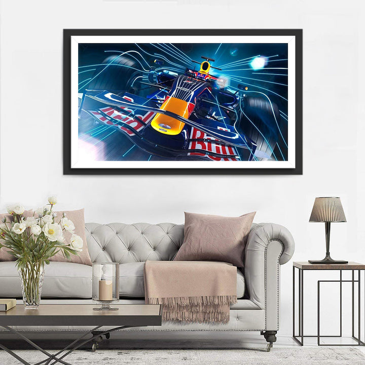 Red Bull Formulewagen Met Lichteffecten Diamond Painting