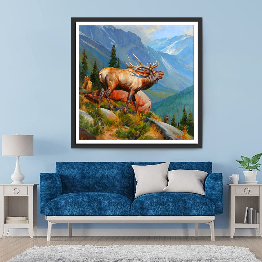 Ree in de Bergen Diamond Painting