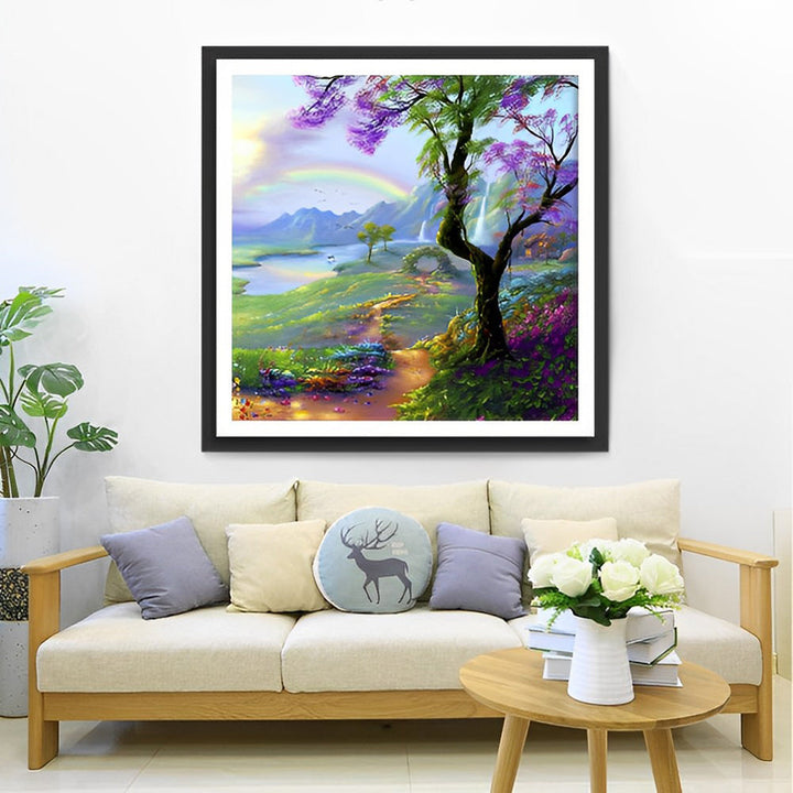 Regenboog boven Vallei Diamond Painting