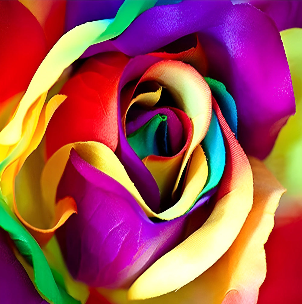 Regenboogroos Diamond Painting