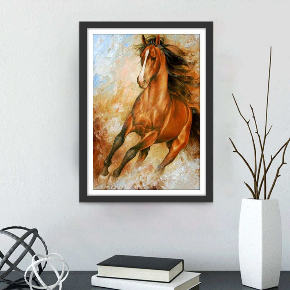 Rennende Hengst Diamond Painting