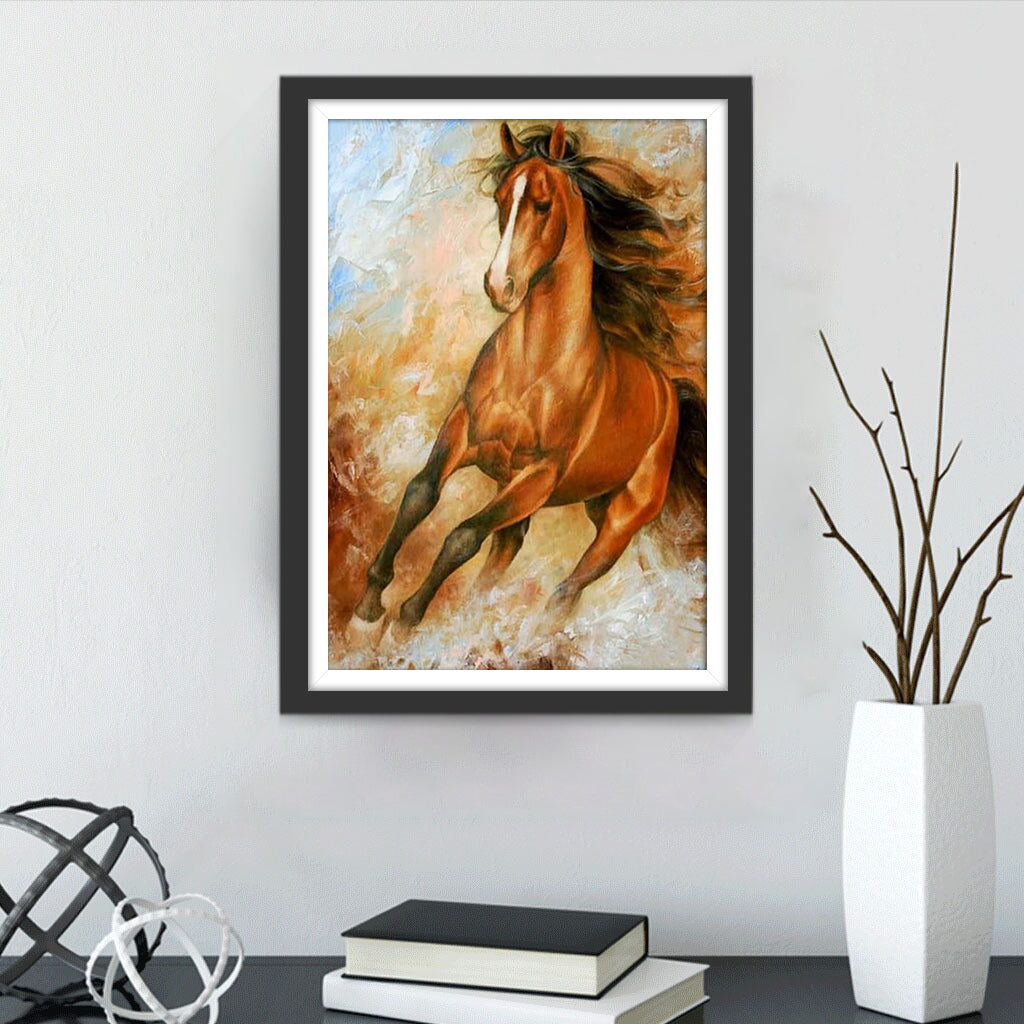 Rennende Hengst Diamond Painting