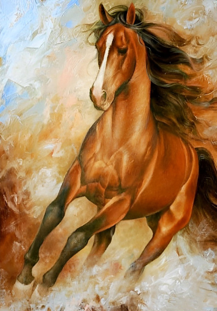 Rennende Hengst Diamond Painting