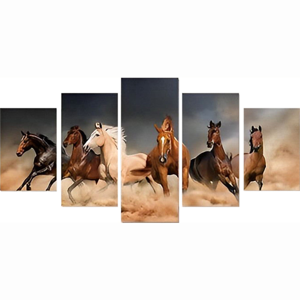 Rennende Paarden Diamond Painting 5 Platen