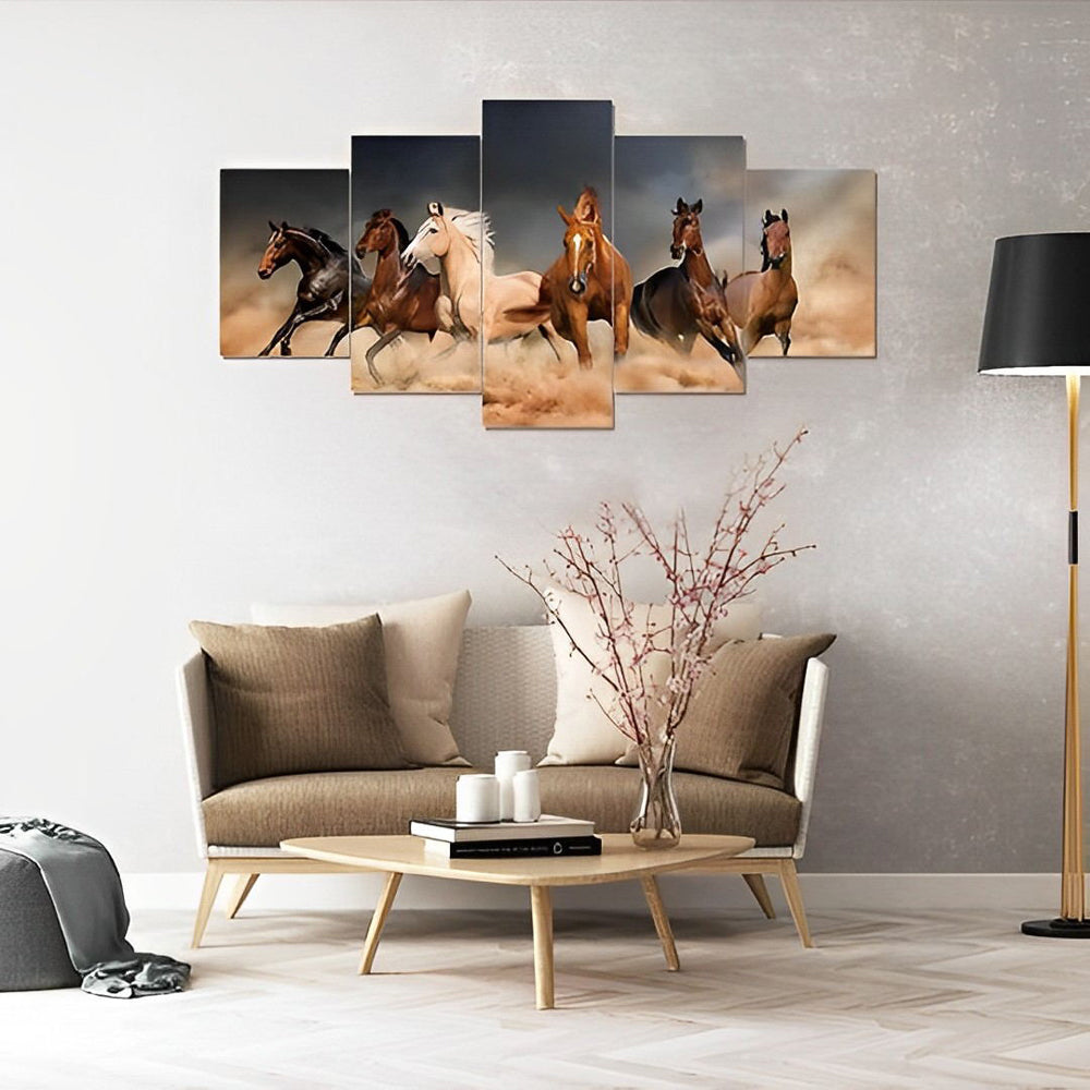 Rennende Paarden Diamond Painting 5 Platen