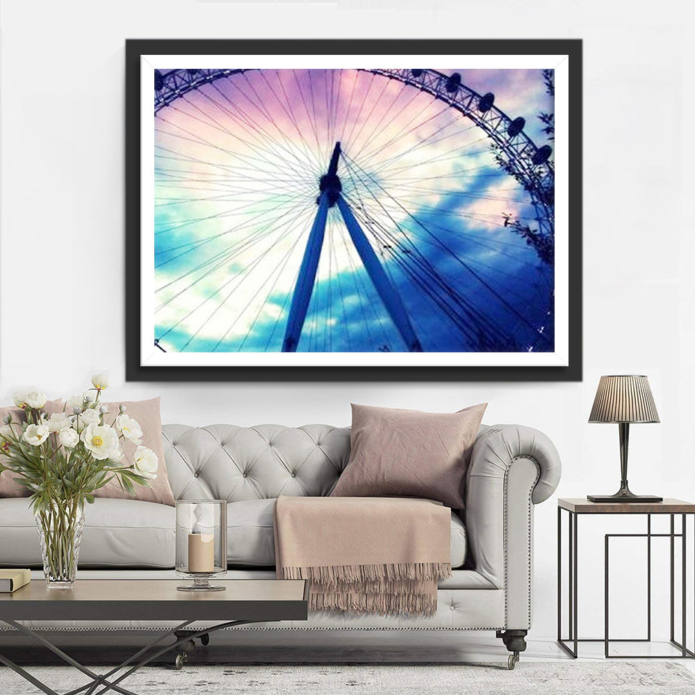 Reuzenrad tegen een Pastelkleurige Hemel Diamond Painting