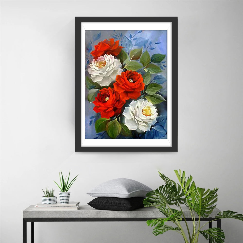 Rode en Witte Diamond Painting