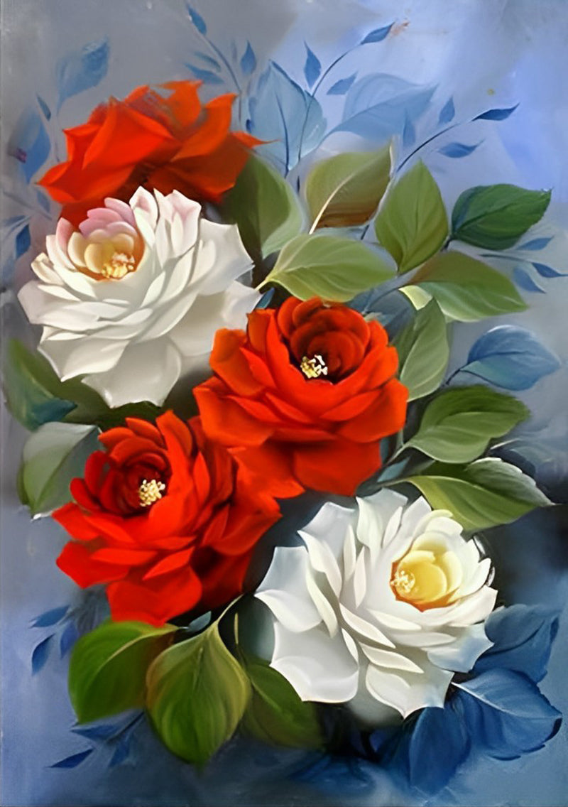 Rode en Witte Diamond Painting