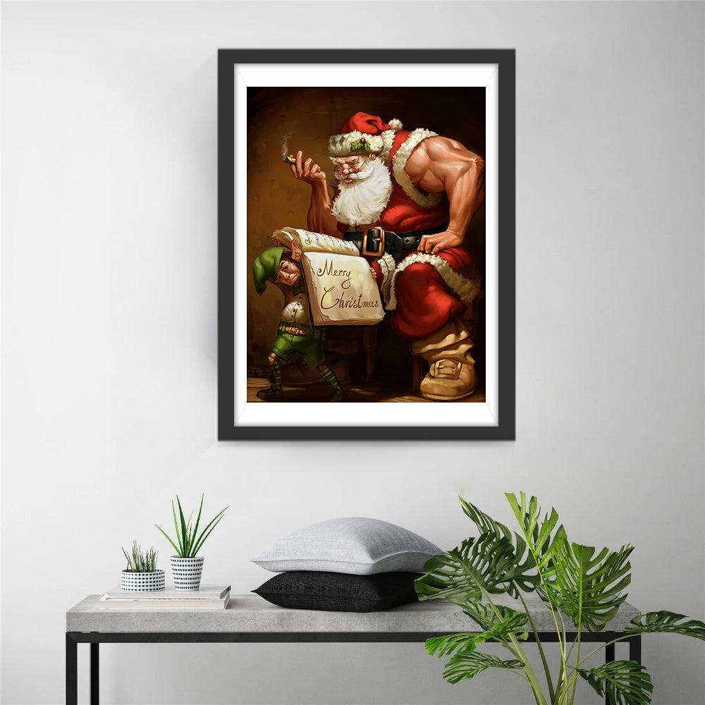 Rode Figuur en Kabouter bij Wenslijst Diamond Painting