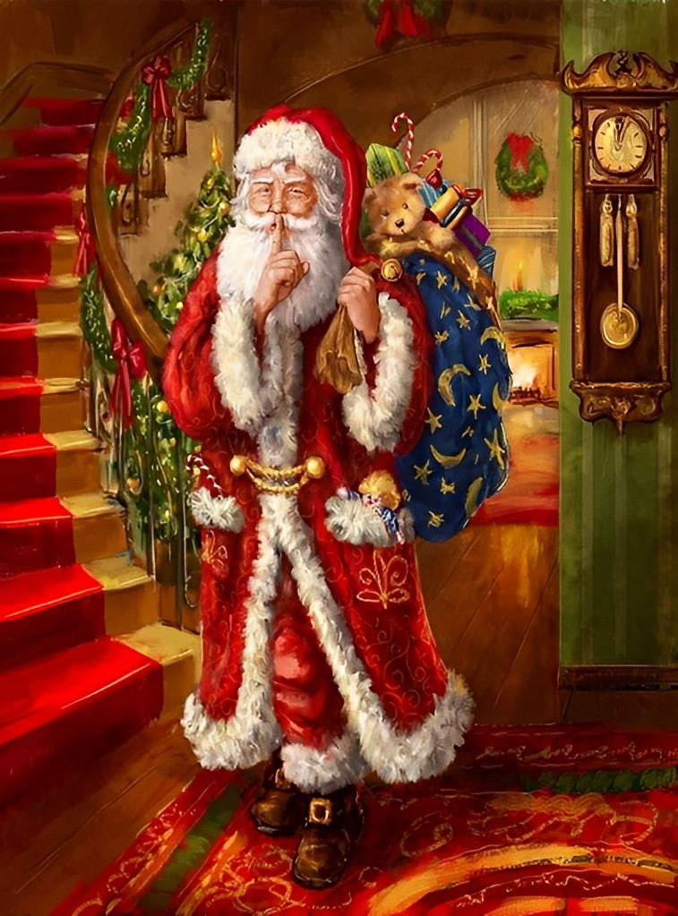 Rode Kerstman met Sack bij Trap Diamond Painting