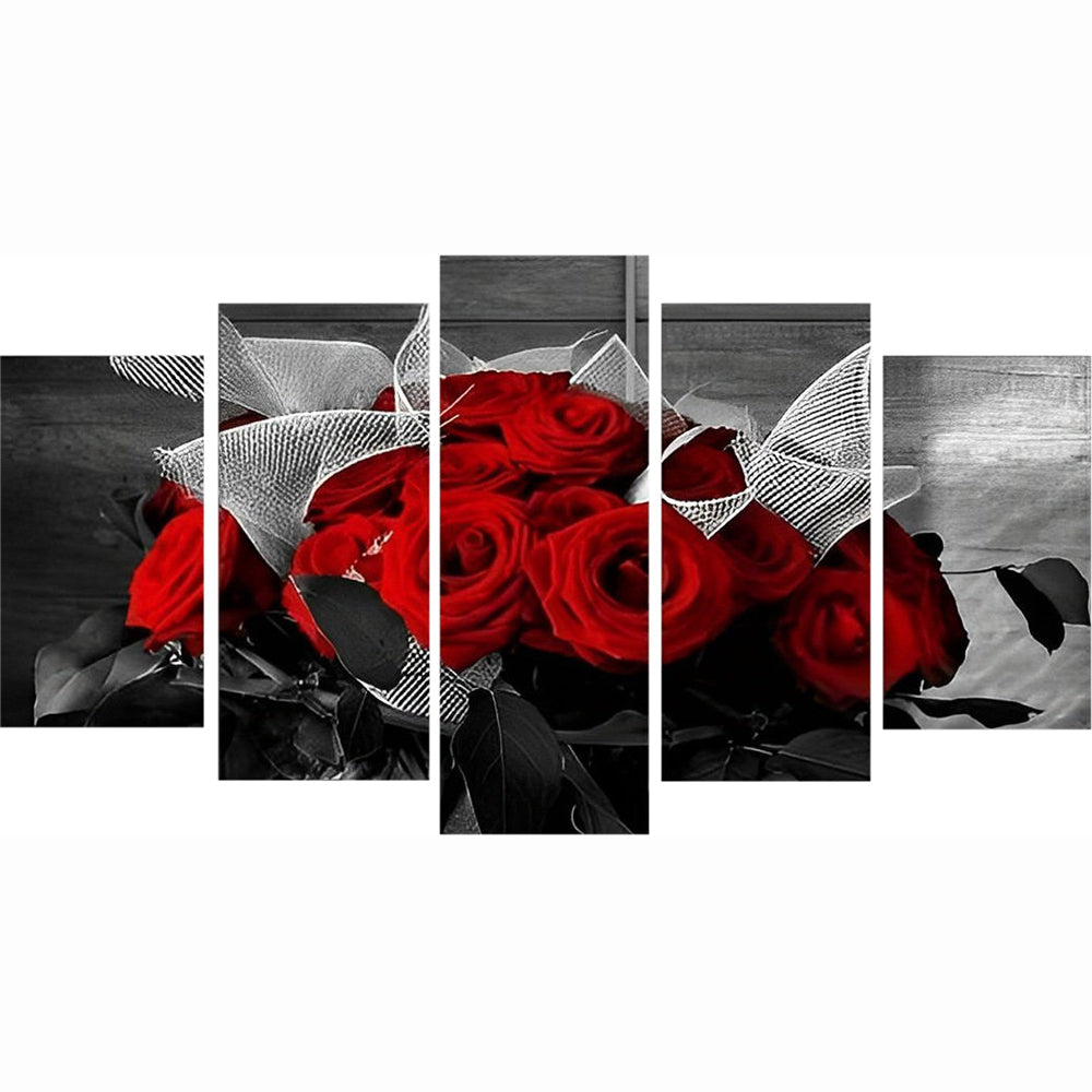 Rode Rozen van Liefde 5 Platen Diamond Painting
