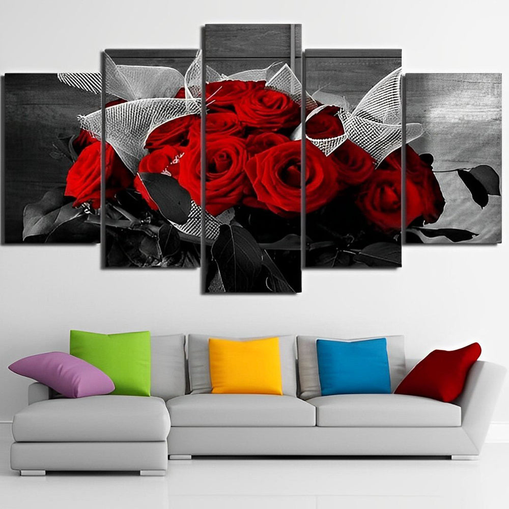 Rode Rozen van Liefde 5 Platen Diamond Painting