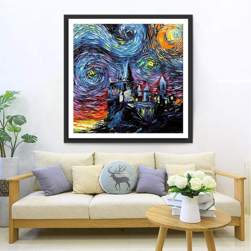Romantisch Sterrenkasteelbeeld Diamond Painting