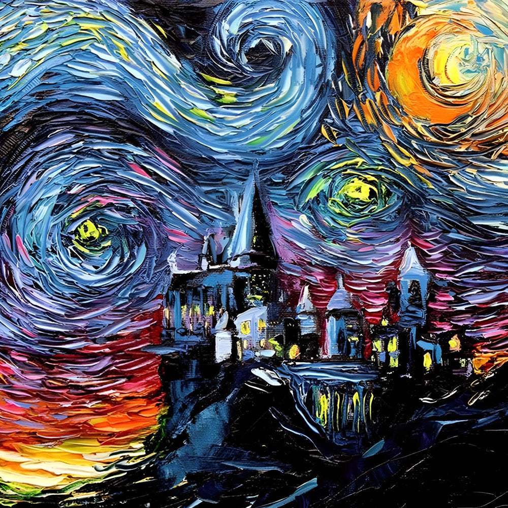 Romantisch Sterrenkasteelbeeld Diamond Painting