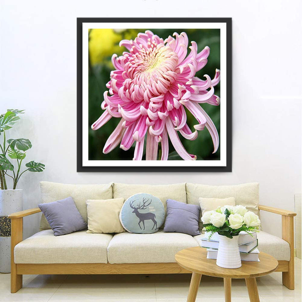 Romantische Roze Bloem Diamond Painting