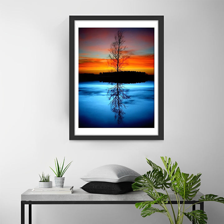 Rood en Blauw Diamond Painting